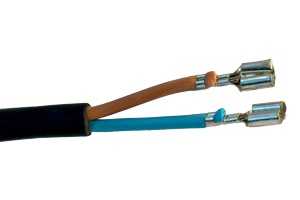 KDCO1 2 pcs 6.3 mm flat connectors, uninsulated